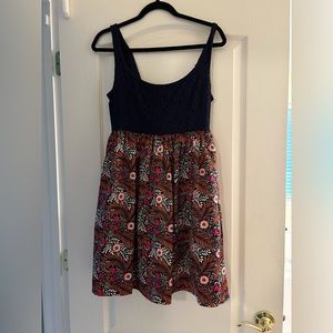 Lace and floral dress from Anthropologie